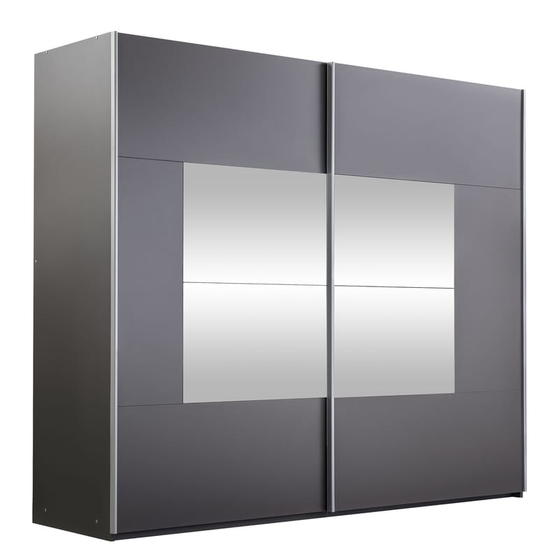 Binche Garderob med Spegel 250x215 cm, Grå