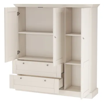 Binz Garderob 122x130 cm - Kashmirgräddvit - Förvaring - Klädförvaring - Garderob & garderobssystem