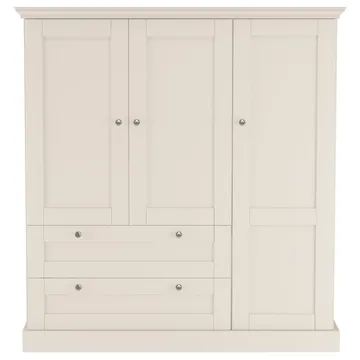 Binz Garderob 122x130 cm - Kashmirgräddvit - Förvaring - Klädförvaring - Garderob & garderobssystem