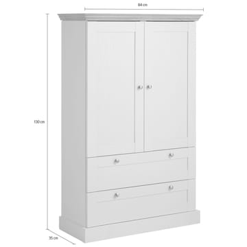 Binz Garderob 83x130 cm - Kashmirgräddvit - Förvaring - Klädförvaring - Garderob & garderobssystem