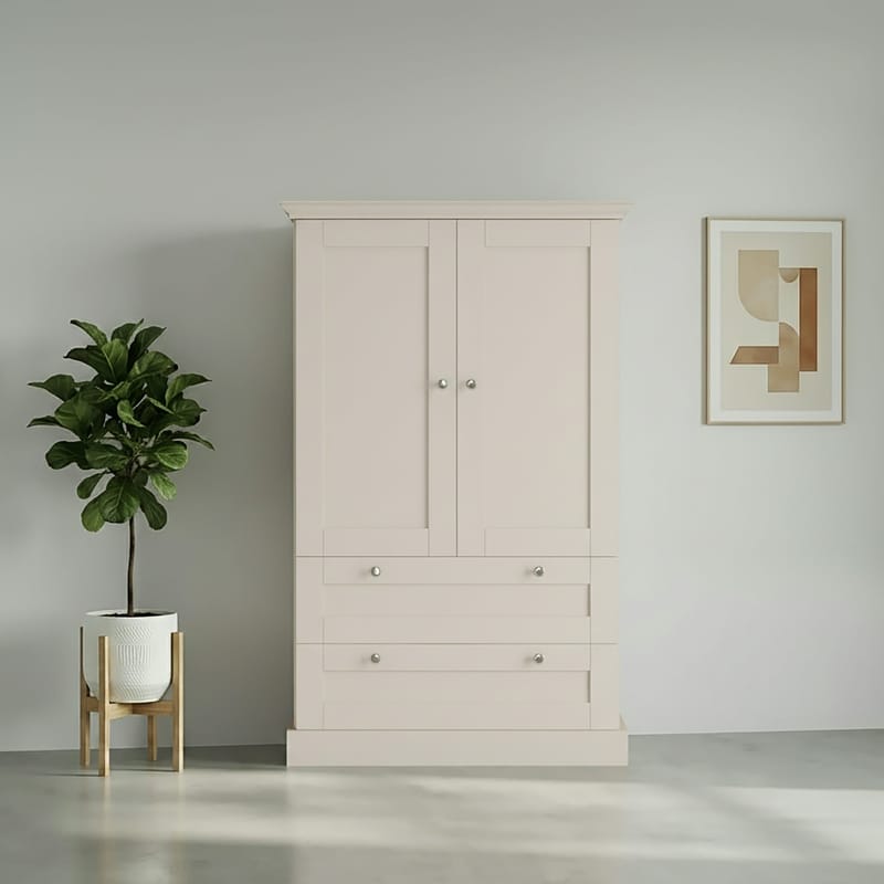Binz Garderob 83x130 cm - Kashmirgräddvit - Förvaring - Klädförvaring - Garderob & garderobssystem