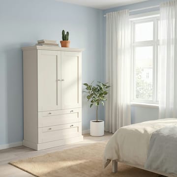 Binz Garderob 83x130 cm - Kashmirgräddvit - Förvaring - Klädförvaring - Garderob & garderobssystem