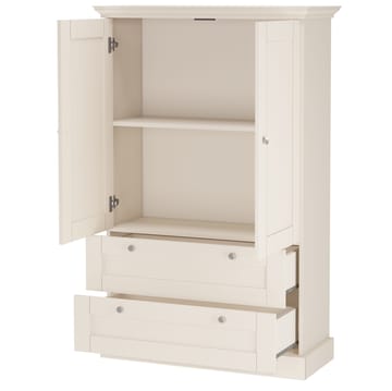 Binz Garderob 83x130 cm - Kashmirgräddvit - Förvaring - Klädförvaring - Garderob & garderobssystem
