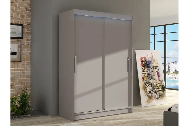 Biscayne Garderob 120x200 cm - Svart - Förvaring - Klädförvaring - Garderob & garderobssystem