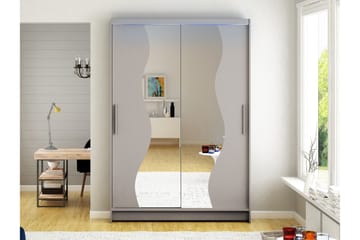 Biscayne Garderob m. Spegel 120x200 cm - Beige - Förvaring - Klädförvaring - Garderob & garderobssystem