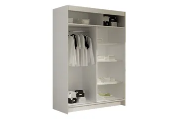 Biscayne Garderob m. Spegel 120x200 cm - Beige - Förvaring - Klädförvaring - Garderob & garderobssystem