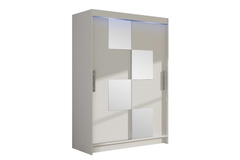 Biscayne Garderob m. Spegel 120x200 cm - Grå - Förvaring - Klädförvaring - Garderob & garderobssystem