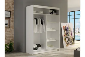 Biscayne Garderob m. Spegel 120x200 cm - Svart - Förvaring - Klädförvaring - Garderob & garderobssystem
