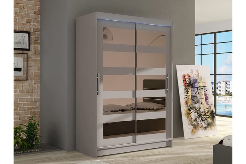 Biscayne Garderob m. Spegel 120x200 cm - Förvaring - Klädförvaring - Garderob & garderobssystem