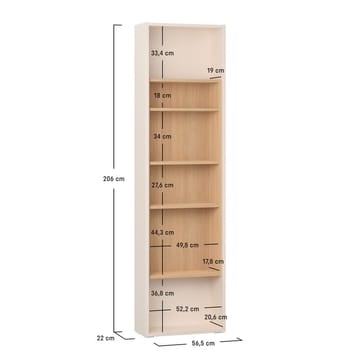 Bokhylla 4 You Fresh 4 Dörrar Sida av Garderob - 206 cm - Förvaring - Hylla - Bokhylla