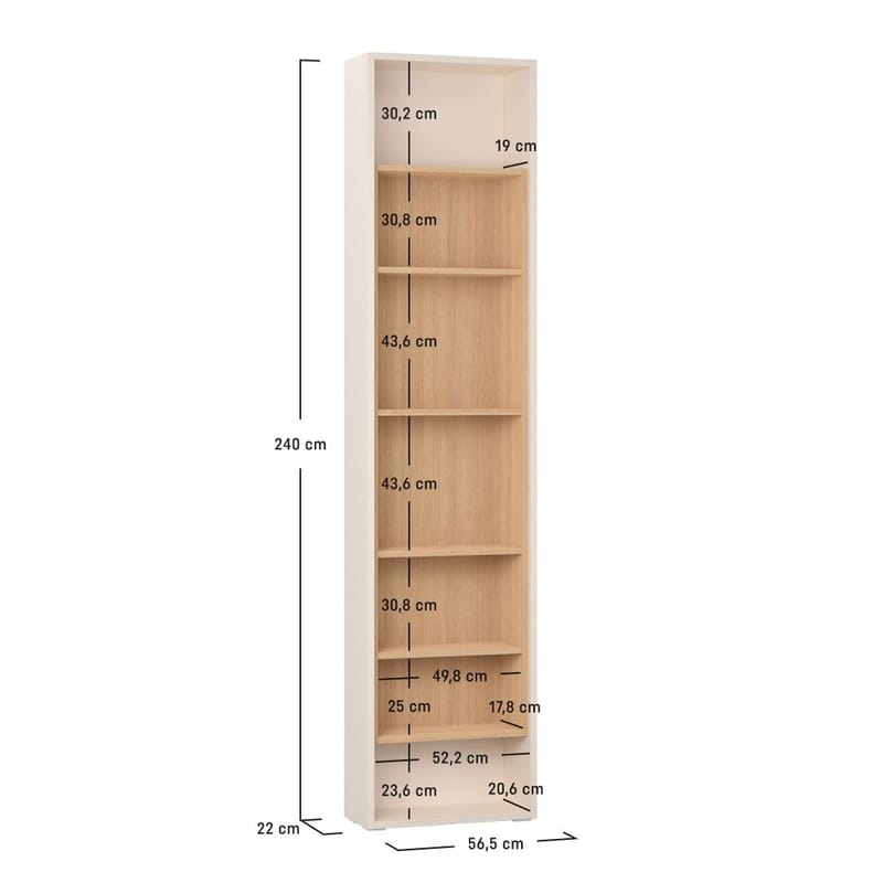 Bokhylla 4 You Fresh 4 Dörrar Sida av Garderob - 240,6 cm - Förvaring - Klädförvaring - Garderob & garderobssystem - Klädskåp & fristående garderob