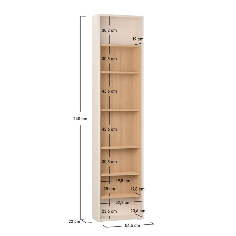 Bokhylla 4 You Fresh 4 Dörrar Sida av Garderob - 240,6 cm - Förvaring - Klädförvaring - Garderob & garderobssystem - Klädskåp & fristående garderob