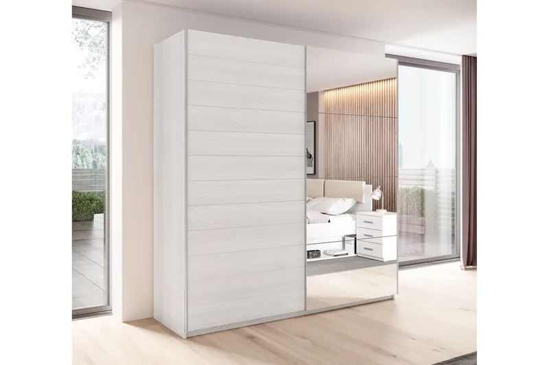 Bovera Garderob 61x200 cm - Askgrå - Förvaring - Klädförvaring - Garderob & garderobssystem