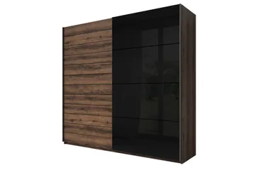 Bovera Garderob 61x200 cm - Teak/Svart - Förvaring - Klädförvaring - Garderob & garderobssystem