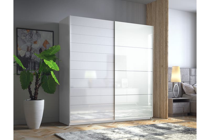 Bovera Garderob 61x221 cm - Askgrå - Förvaring - Klädförvaring - Garderob & garderobssystem