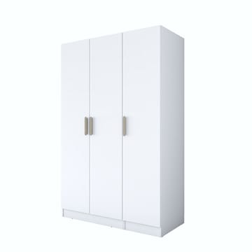 Bralen Garderob 135x210x57,5 cm - Vit - Förvaring - Klädförvaring - Garderob & garderobssystem - Klädskåp & fristående garderob