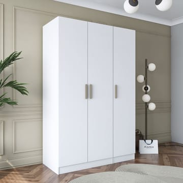 Bralen Garderob 135x210x57,5 cm - Vit - Förvaring - Klädförvaring - Garderob & garderobssystem - Klädskåp & fristående garderob