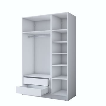 Bralen Garderob 135x210x57,5 cm - Vit - Förvaring - Klädförvaring - Garderob & garderobssystem - Klädskåp & fristående garderob