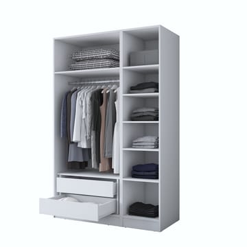 Bralen Garderob 135x210x57,5 cm - Vit - Förvaring - Klädförvaring - Garderob & garderobssystem - Klädskåp & fristående garderob