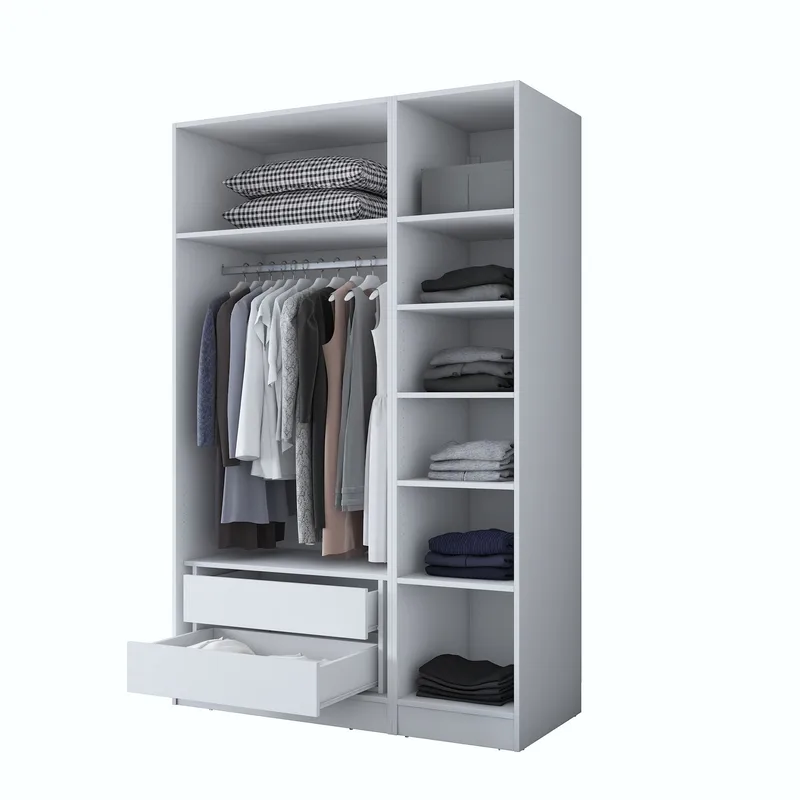Bralen Garderob 135x210x57,5 cm, Vit