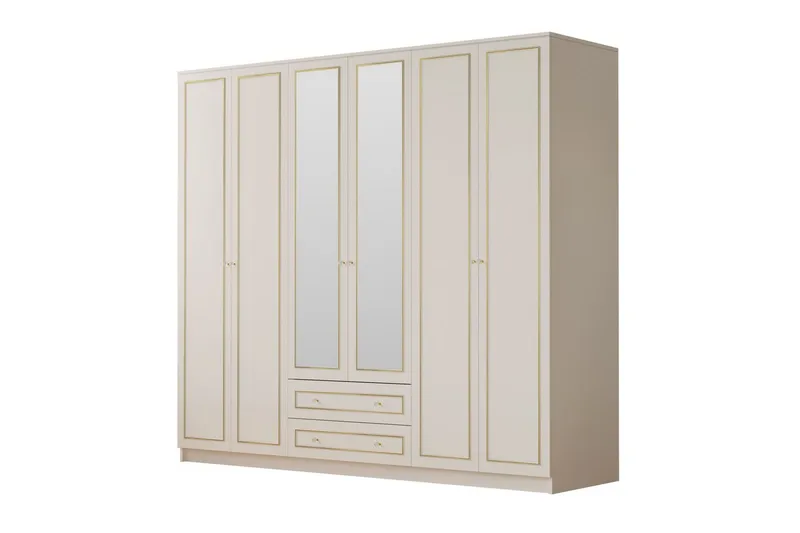 Branor Garderobsskåp 210x210 cm - Matt Vit - Förvaring - Klädförvaring - Garderob & garderobssystem - Klädskåp & fristående garderob