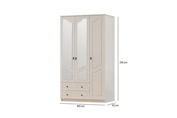 Brelin Garderob 105x210 cm - Matt Vit - Förvaring - Klädförvaring - Garderob & garderobssystem