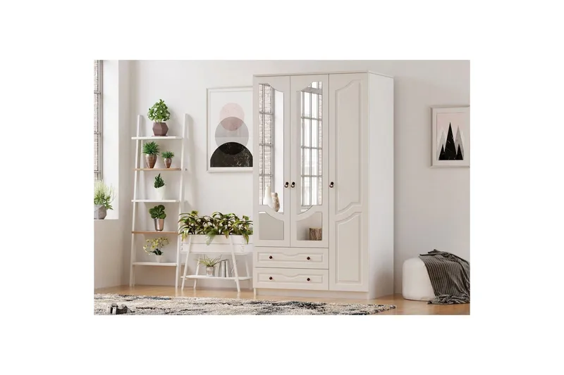 Brelin Garderob 105x210 cm - Matt Vit - Förvaring - Klädförvaring - Garderob & garderobssystem