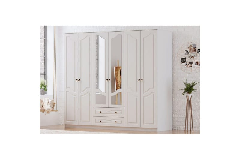 Brelin Garderob 210x210 cm - Matt Vit - Förvaring - Klädförvaring - Garderob & garderobssystem