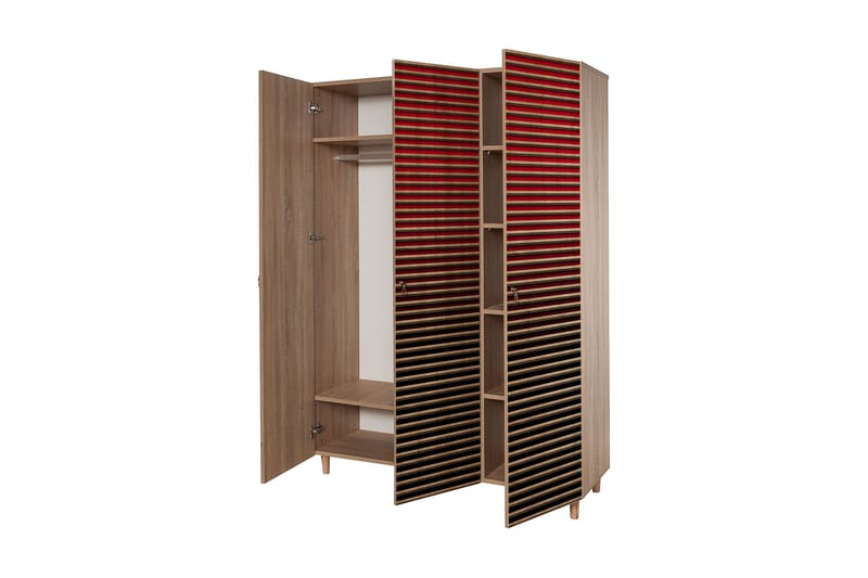 Brokind Garderob 135 cm - Brun - Förvaring - Klädförvaring - Garderob & garderobssystem