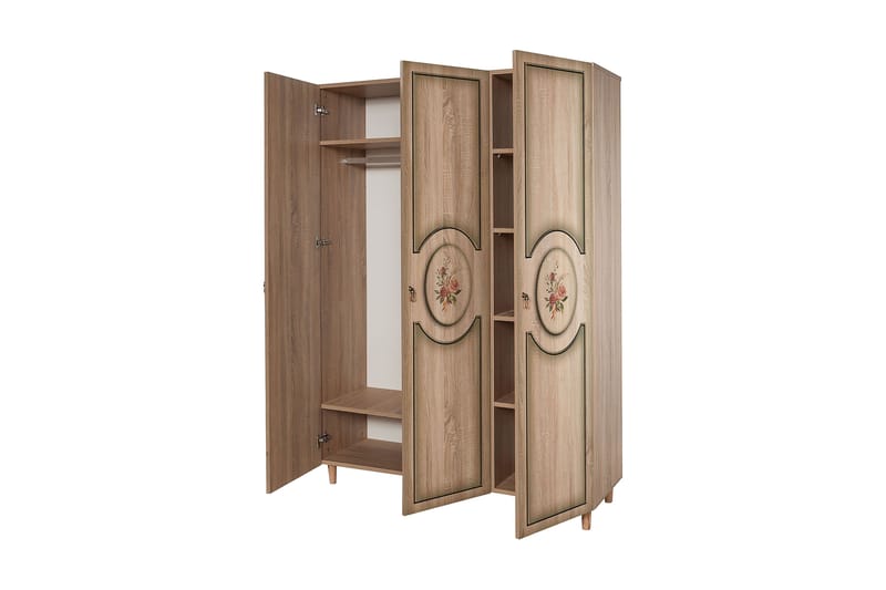 Brokind Garderob 135 cm - Brun - Förvaring - Klädförvaring - Garderob & garderobssystem