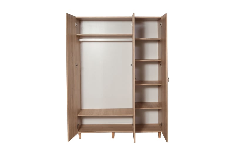 Brokind Garderob 135 cm - Brun - Förvaring - Klädförvaring - Garderob & garderobssystem