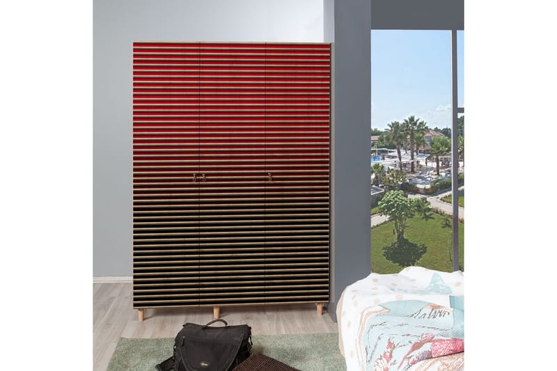 Brokind Garderob 135 cm - Brun - Förvaring - Klädförvaring - Garderob & garderobssystem