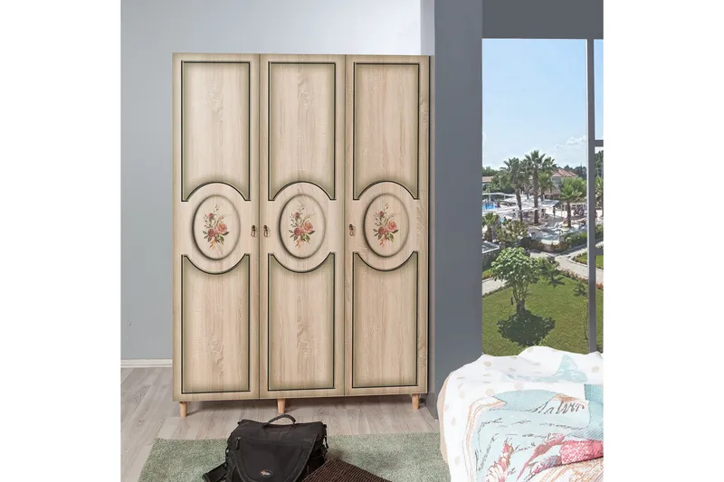 Brokind Garderob 135 cm - Brun - Förvaring - Klädförvaring - Garderob & garderobssystem