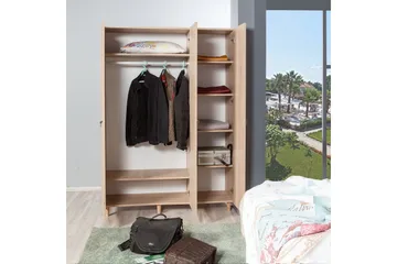 Brokind Garderob 135 cm - Brun/Ek - Förvaring - Skåp - Förvaringsskåp