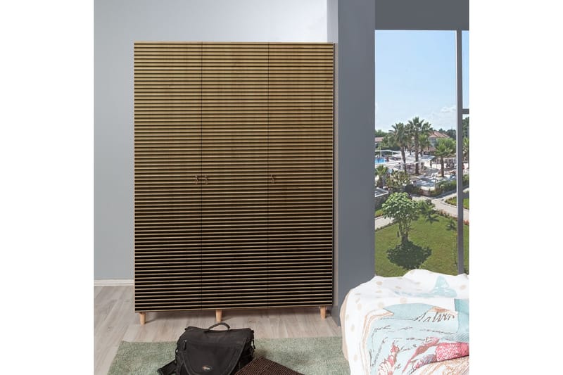 Brokind Garderob 135 cm - Brun/Ek - Förvaring - Klädförvaring - Garderob & garderobssystem