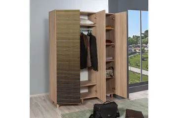 Brokind Garderob 135 cm - Brun/Ek - Förvaring - Skåp - Förvaringsskåp