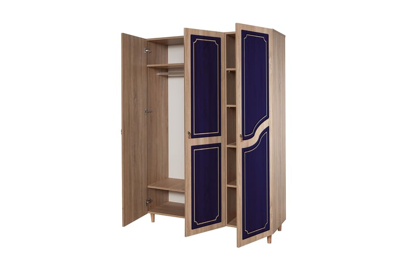 Brokind Garderob 135 cm - Brun/Lila - Förvaring - Klädförvaring - Garderob & garderobssystem