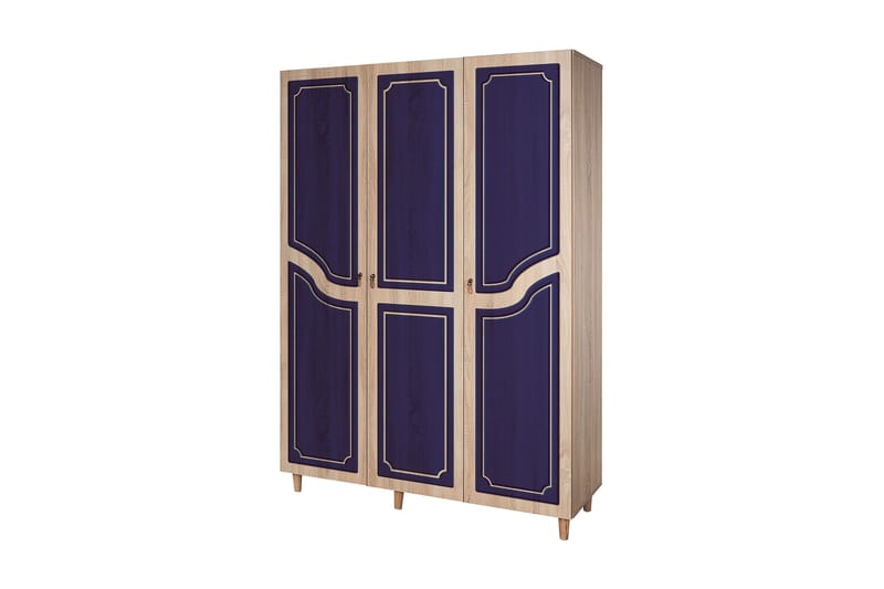 Brokind Garderob 135 cm - Brun/Lila - Förvaring - Klädförvaring - Garderob & garderobssystem