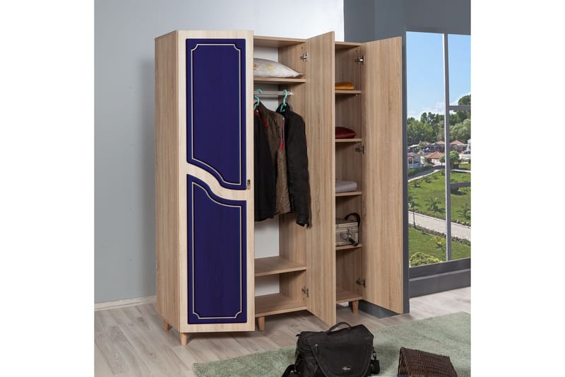 Brokind Garderob 135 cm - Brun/Lila - Förvaring - Klädförvaring - Garderob & garderobssystem