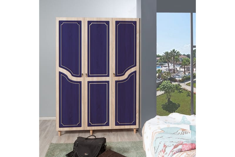 Brokind Garderob 135 cm - Brun/Lila - Förvaring - Klädförvaring - Garderob & garderobssystem