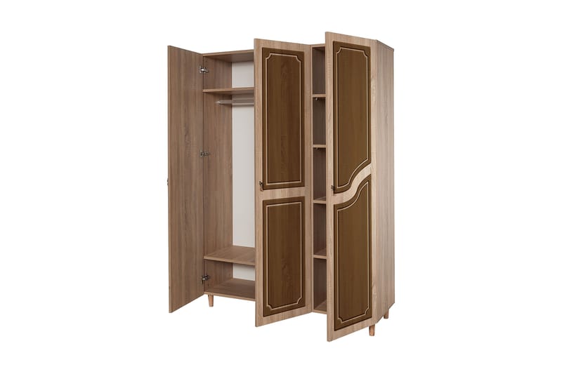 Brokind Garderob 135 cm - Brun/Orange - Förvaring - Klädförvaring - Garderob & garderobssystem