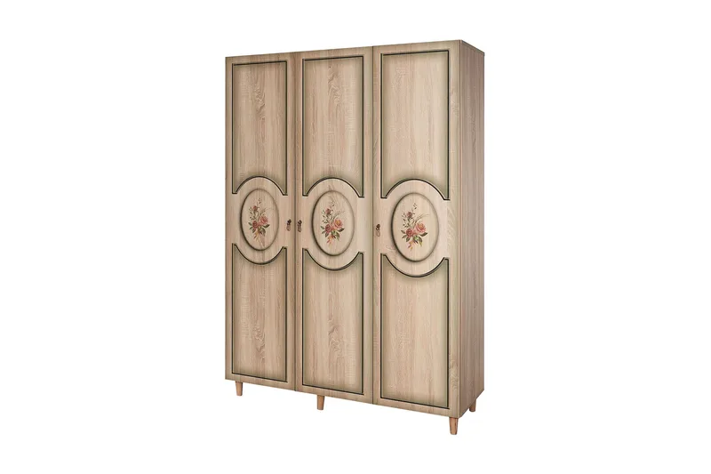 Brokind Garderob 135 cm i Trä, Beige