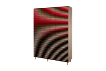 Brokind Garderob 135 cm i Trä - Röd - Förvaring - Klädförvaring - Garderob & garderobssystem