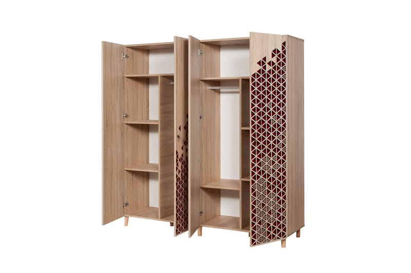 Brokind Garderob 180 cm - Brun - Förvaring - Klädförvaring - Garderob & garderobssystem