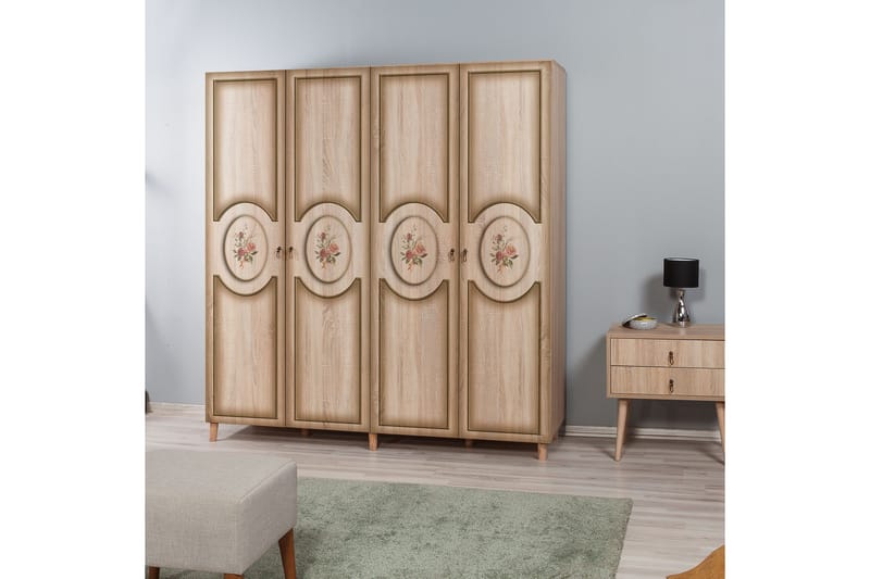 Brokind Garderob 180 cm - Brun - Förvaring - Klädförvaring - Garderob & garderobssystem