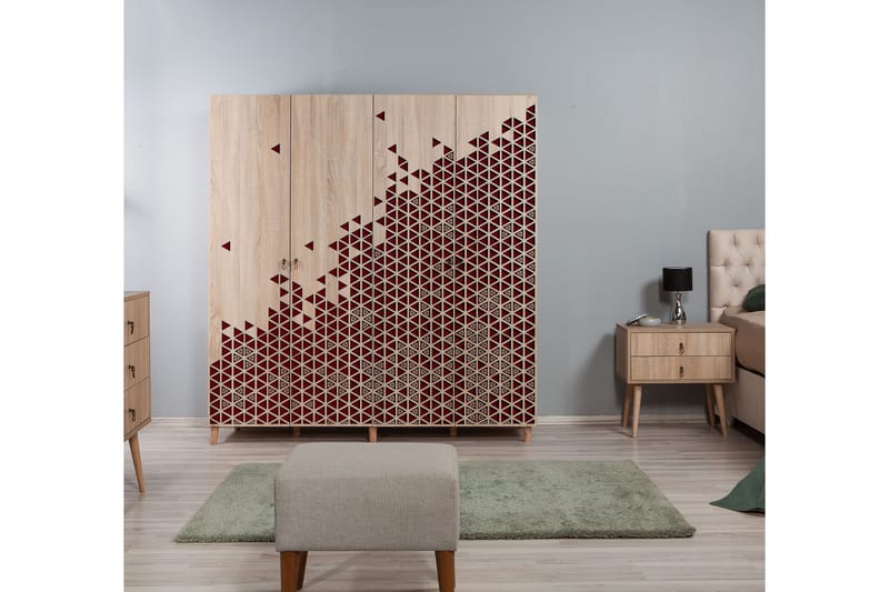 Brokind Garderob 180 cm - Brun - Förvaring - Klädförvaring - Garderob & garderobssystem