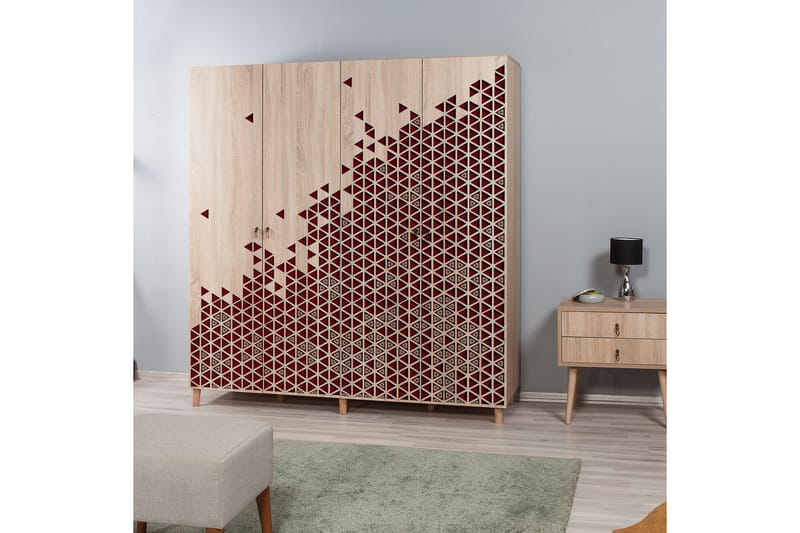 Brokind Garderob 180 cm - Brun - Förvaring - Klädförvaring - Garderob & garderobssystem