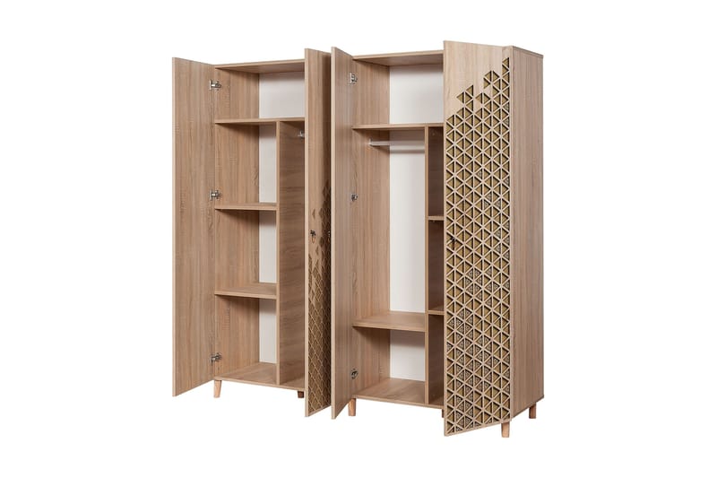 Brokind Garderob 180 cm - Brun/Ek - Förvaring - Klädförvaring - Garderob & garderobssystem