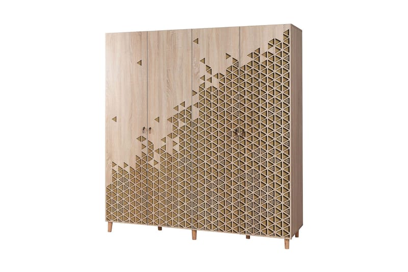 Brokind Garderob 180 cm - Brun/Ek - Förvaring - Klädförvaring - Garderob & garderobssystem