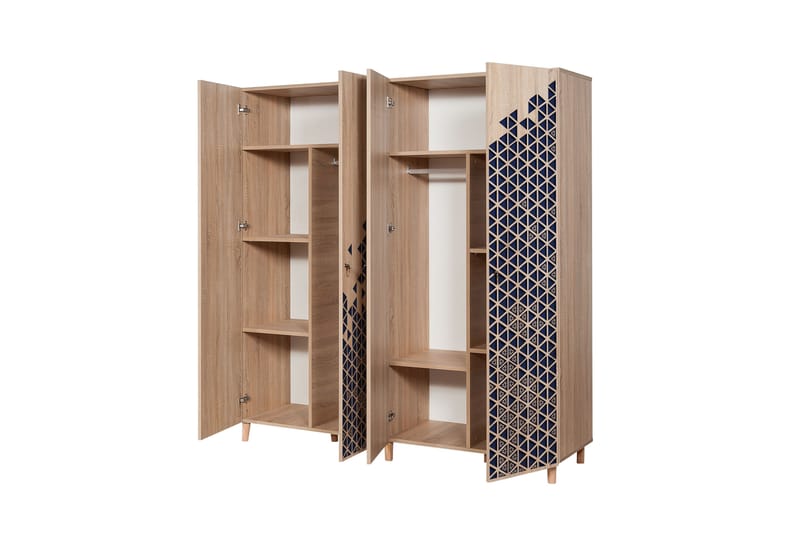 Brokind Garderob 180 cm - Brun/Lila - Förvaring - Klädförvaring - Garderob & garderobssystem